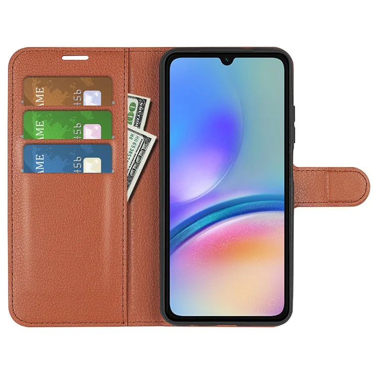 For Samsung Galaxy A05s 4G Case Litchi Texture Stand Leather Wallet Phone Shell