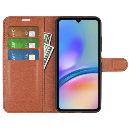 For Samsung Galaxy A05s 4G Case Litchi Texture Stand Leather Wallet Phone Shell