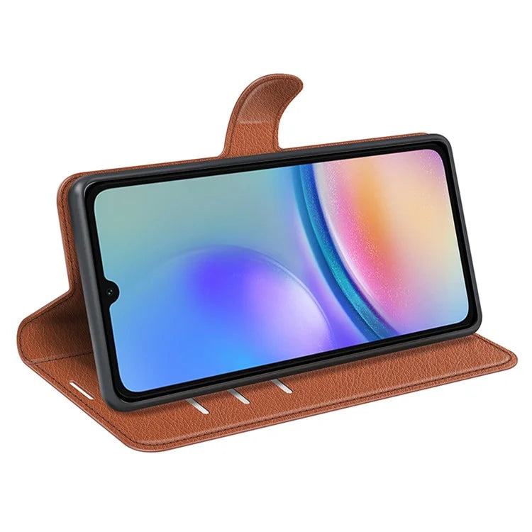 For Samsung Galaxy A05s 4G Case Litchi Texture Stand Leather Wallet Phone Shell