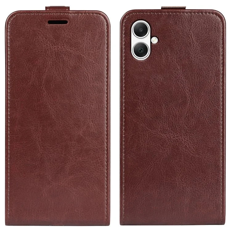 For Samsung Galaxy A05 4G Case Crazy Horse Texture Cell Phone Leather Cover with Card Slot