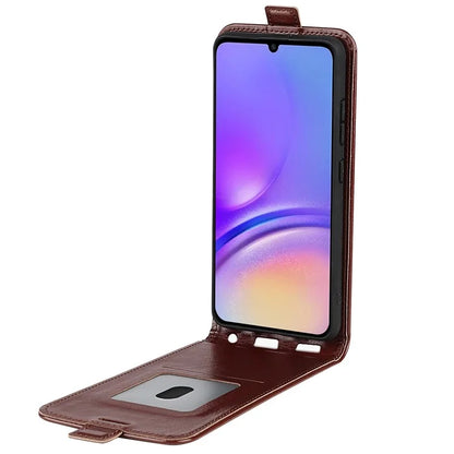 For Samsung Galaxy A05 4G Case Crazy Horse Texture Cell Phone Leather Cover with Card Slot