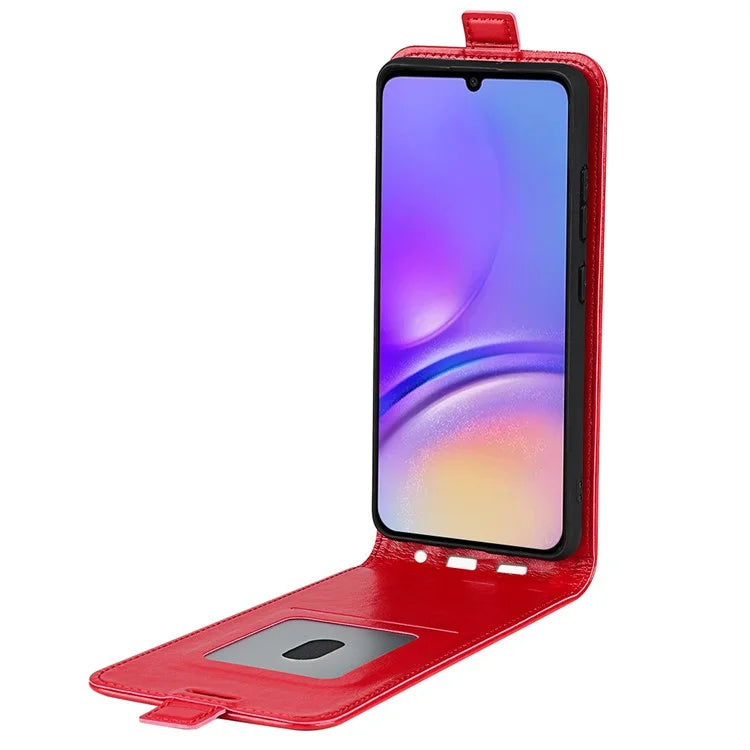 For Samsung Galaxy A05 4G Case Crazy Horse Texture Cell Phone Leather Cover with Card Slot