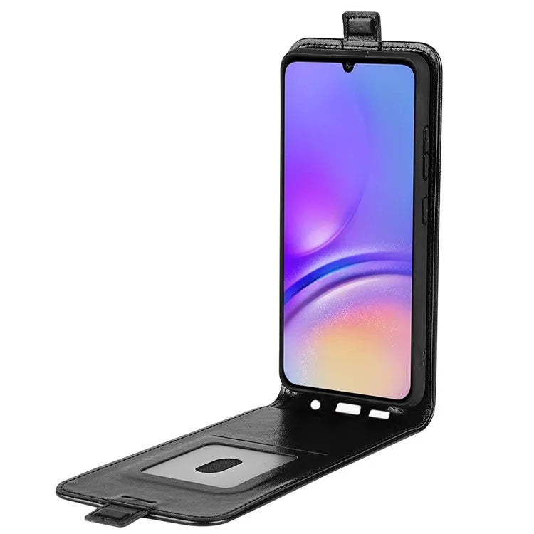 For Samsung Galaxy A05 4G Case Crazy Horse Texture Cell Phone Leather Cover with Card Slot