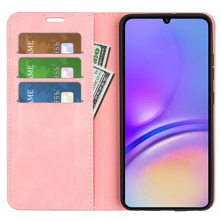 For Samsung Galaxy A05 4G Case PU Leather Phone Wallet Skin-touch Flip Cover