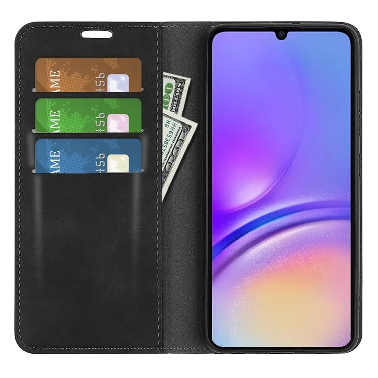 For Samsung Galaxy A05 4G Case PU Leather Phone Wallet Skin-touch Flip Cover