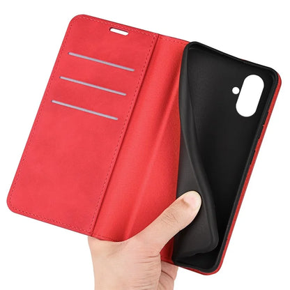For Samsung Galaxy A05 4G Case PU Leather Phone Wallet Skin-touch Flip Cover