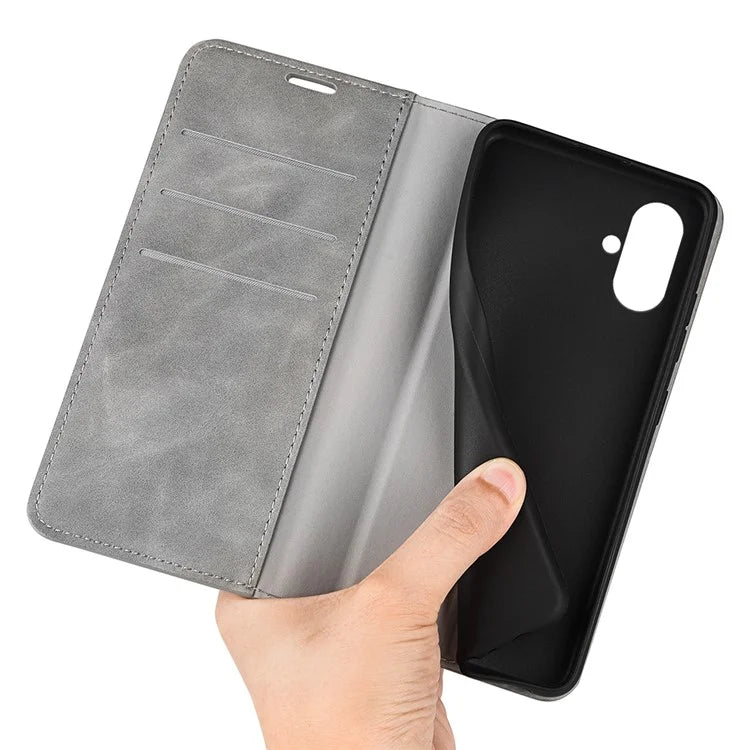 For Samsung Galaxy A05 4G Case PU Leather Phone Wallet Skin-touch Flip Cover