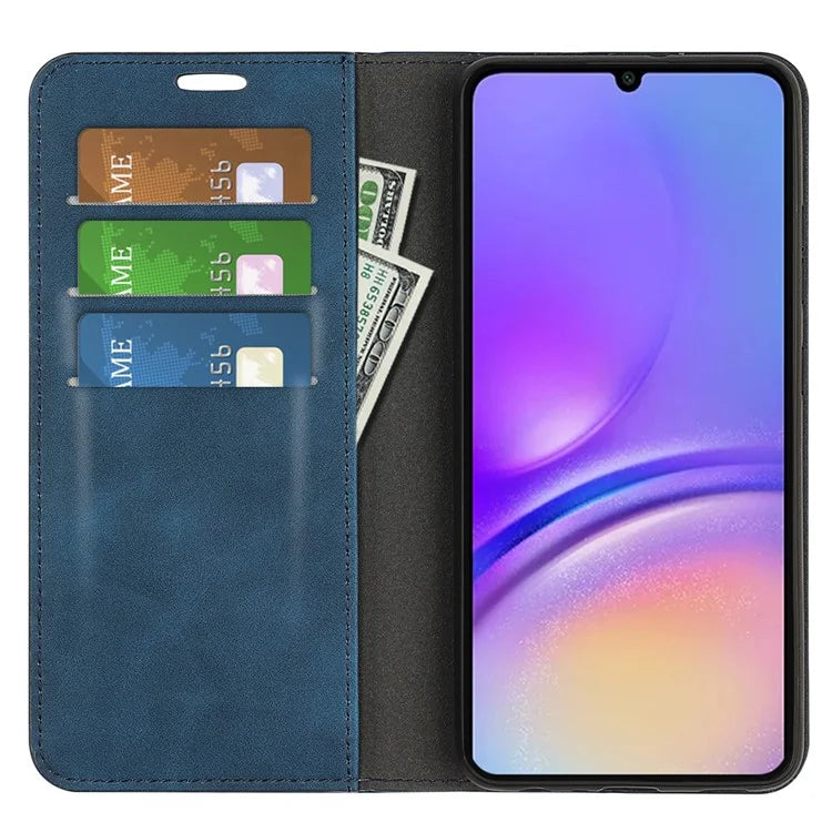 For Samsung Galaxy A05 4G Case PU Leather Phone Wallet Skin-touch Flip Cover