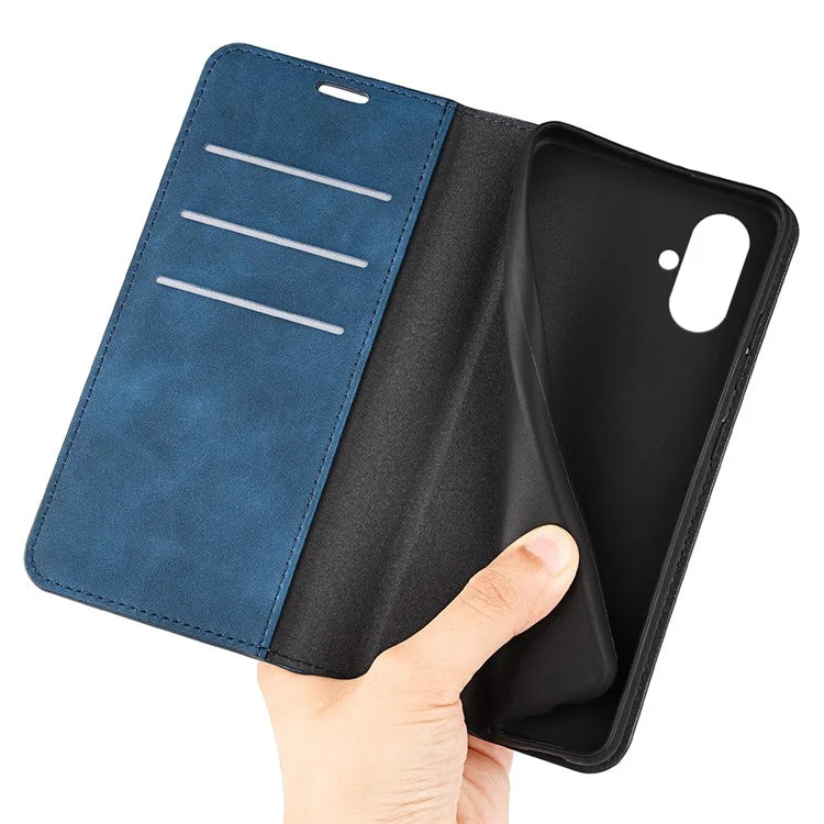 For Samsung Galaxy A05 4G Case PU Leather Phone Wallet Skin-touch Flip Cover