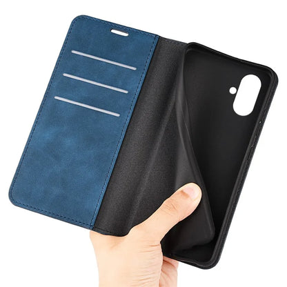 For Samsung Galaxy A05 4G Case PU Leather Phone Wallet Skin-touch Flip Cover