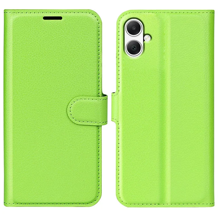 For Samsung Galaxy A05 4G Case Litchi Texture Folding Stand Leather Phone Shell