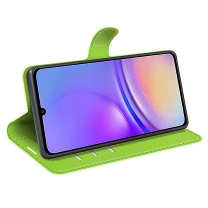 For Samsung Galaxy A05 4G Case Litchi Texture Folding Stand Leather Phone Shell