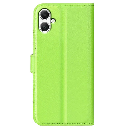 For Samsung Galaxy A05 4G Case Litchi Texture Folding Stand Leather Phone Shell