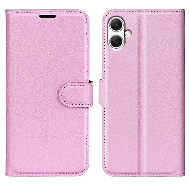 For Samsung Galaxy A05 4G Case Litchi Texture Folding Stand Leather Phone Shell