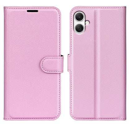 For Samsung Galaxy A05 4G Case Litchi Texture Folding Stand Leather Phone Shell