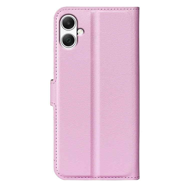For Samsung Galaxy A05 4G Case Litchi Texture Folding Stand Leather Phone Shell