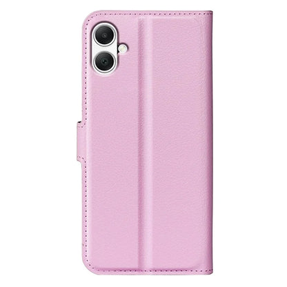 For Samsung Galaxy A05 4G Case Litchi Texture Folding Stand Leather Phone Shell