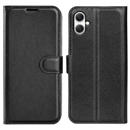 For Samsung Galaxy A05 4G Case Litchi Texture Folding Stand Leather Phone Shell