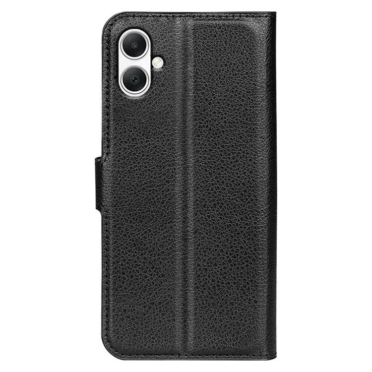 For Samsung Galaxy A05 4G Case Litchi Texture Folding Stand Leather Phone Shell