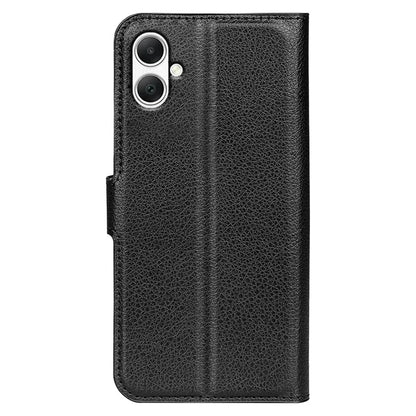 For Samsung Galaxy A05 4G Case Litchi Texture Folding Stand Leather Phone Shell