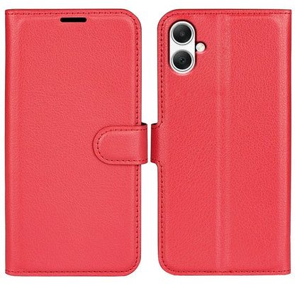 For Samsung Galaxy A05 4G Case Litchi Texture Folding Stand Leather Phone Shell