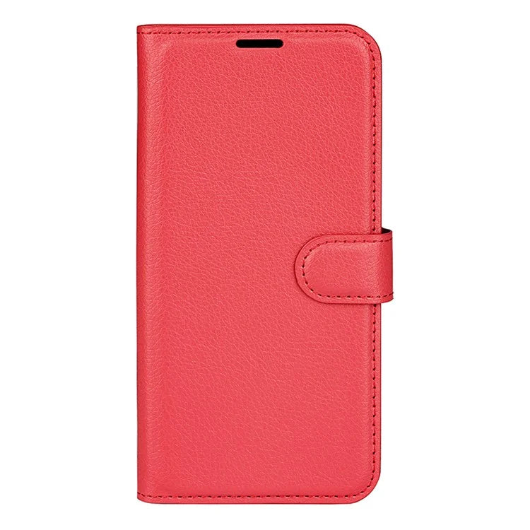 For Samsung Galaxy A05 4G Case Litchi Texture Folding Stand Leather Phone Shell