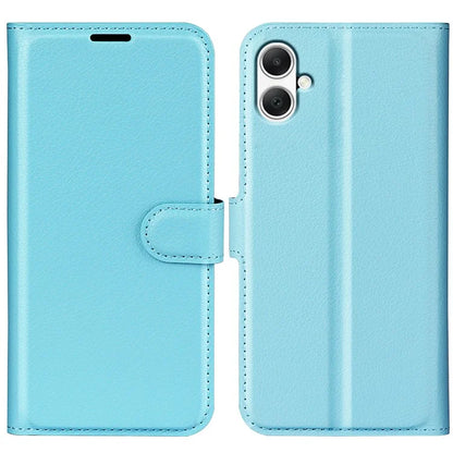 For Samsung Galaxy A05 4G Case Litchi Texture Folding Stand Leather Phone Shell