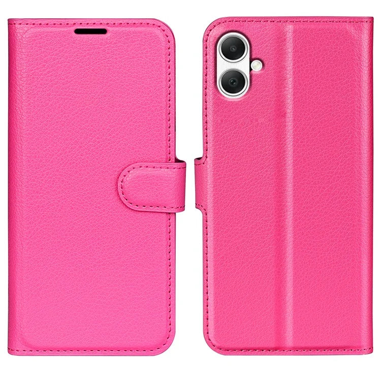 For Samsung Galaxy A05 4G Case Litchi Texture Folding Stand Leather Phone Shell