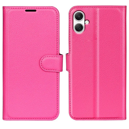 For Samsung Galaxy A05 4G Case Litchi Texture Folding Stand Leather Phone Shell