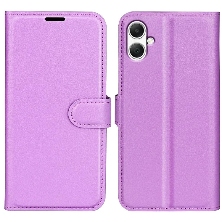For Samsung Galaxy A05 4G Case Litchi Texture Folding Stand Leather Phone Shell