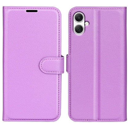 For Samsung Galaxy A05 4G Case Litchi Texture Folding Stand Leather Phone Shell