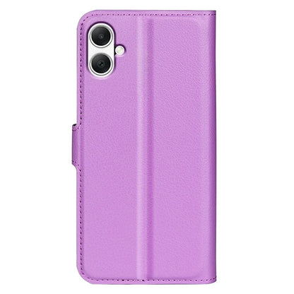 For Samsung Galaxy A05 4G Case Litchi Texture Folding Stand Leather Phone Shell