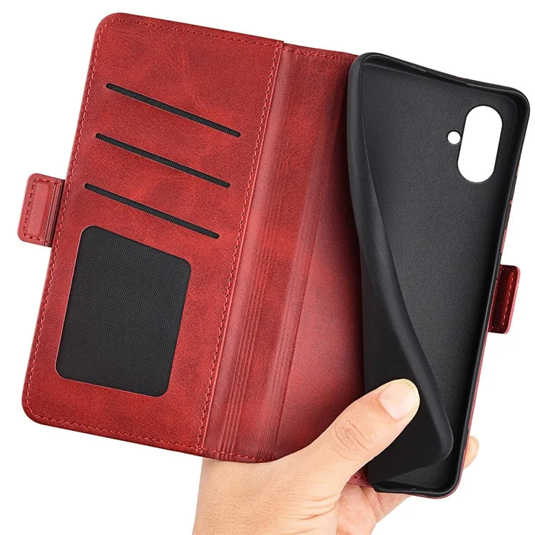 For Samsung Galaxy A05 4G Case Scratch Resistant Leather Wallet Stand Cellphone Cover
