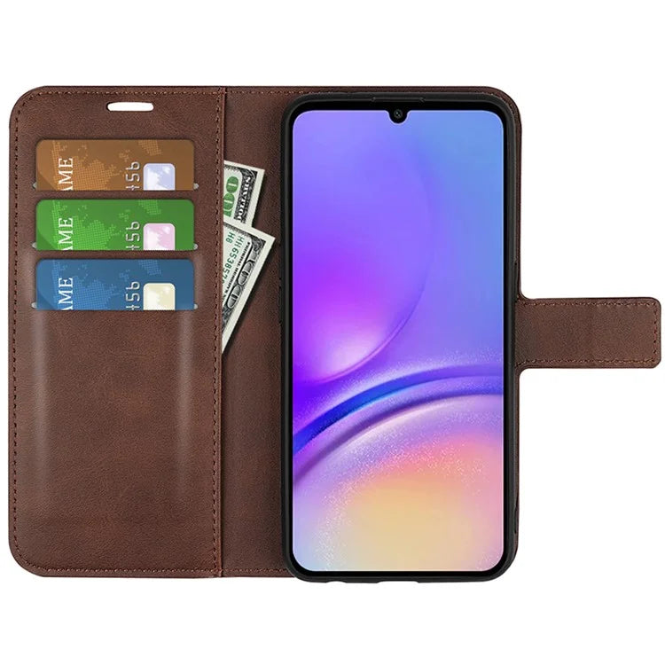 For Samsung Galaxy A05 4G Case Calf Texture PU Leather Phone Wallet Cover