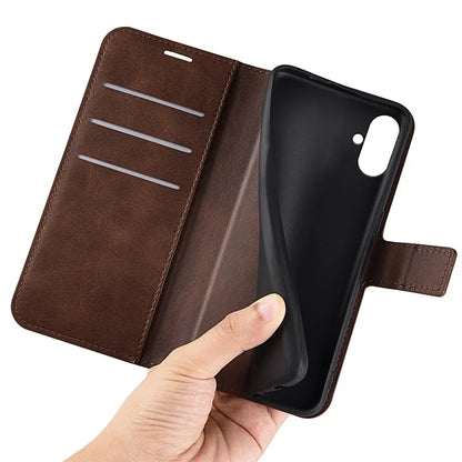 For Samsung Galaxy A05 4G Case Calf Texture PU Leather Phone Wallet Cover