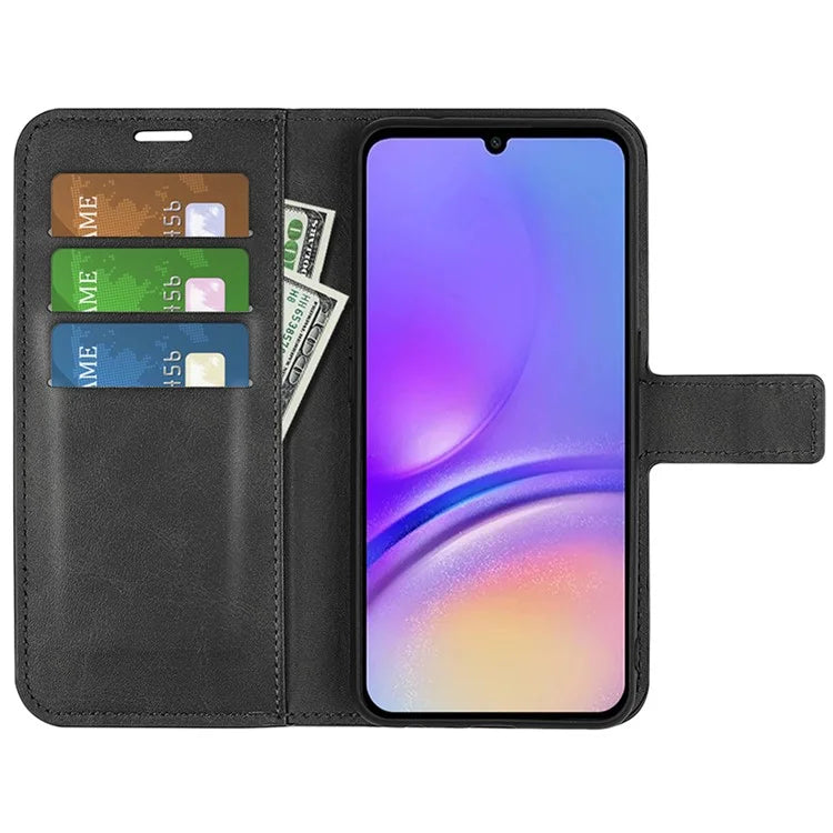 For Samsung Galaxy A05 4G Case Calf Texture PU Leather Phone Wallet Cover
