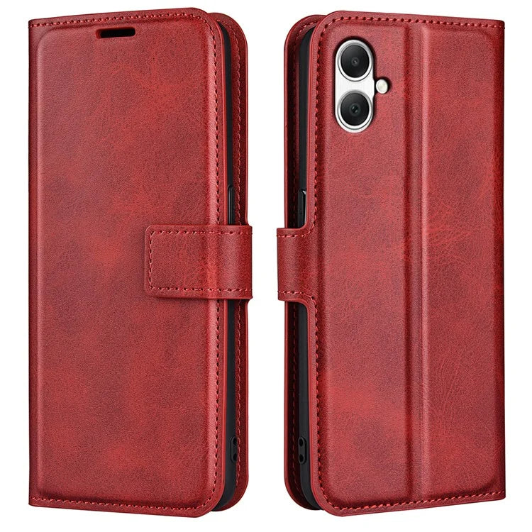 For Samsung Galaxy A05 4G Case Calf Texture PU Leather Phone Wallet Cover