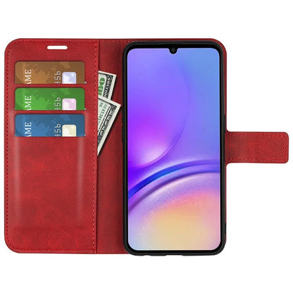 For Samsung Galaxy A05 4G Case Calf Texture PU Leather Phone Wallet Cover
