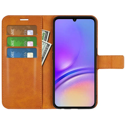 For Samsung Galaxy A05 4G Case Calf Texture PU Leather Phone Wallet Cover