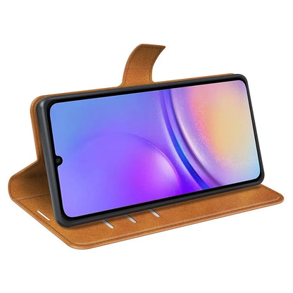 For Samsung Galaxy A05 4G Case Calf Texture PU Leather Phone Wallet Cover