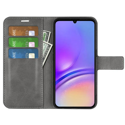 For Samsung Galaxy A05 4G Case Calf Texture PU Leather Phone Wallet Cover