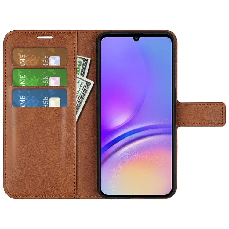 For Samsung Galaxy A05 4G Case Calf Texture PU Leather Phone Wallet Cover