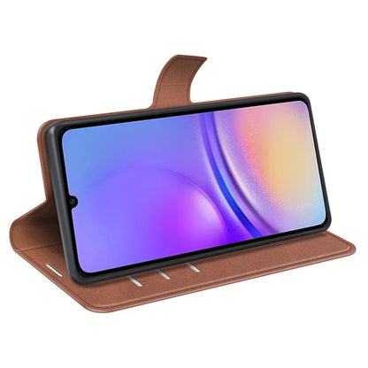 For Samsung Galaxy A05 4G Case Calf Texture PU Leather Phone Wallet Cover