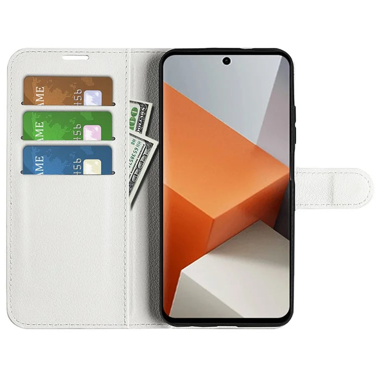 For Xiaomi Redmi Note 13 Pro+ 5G Case Litchi Texture Wallet Stand Leather Phone Shell