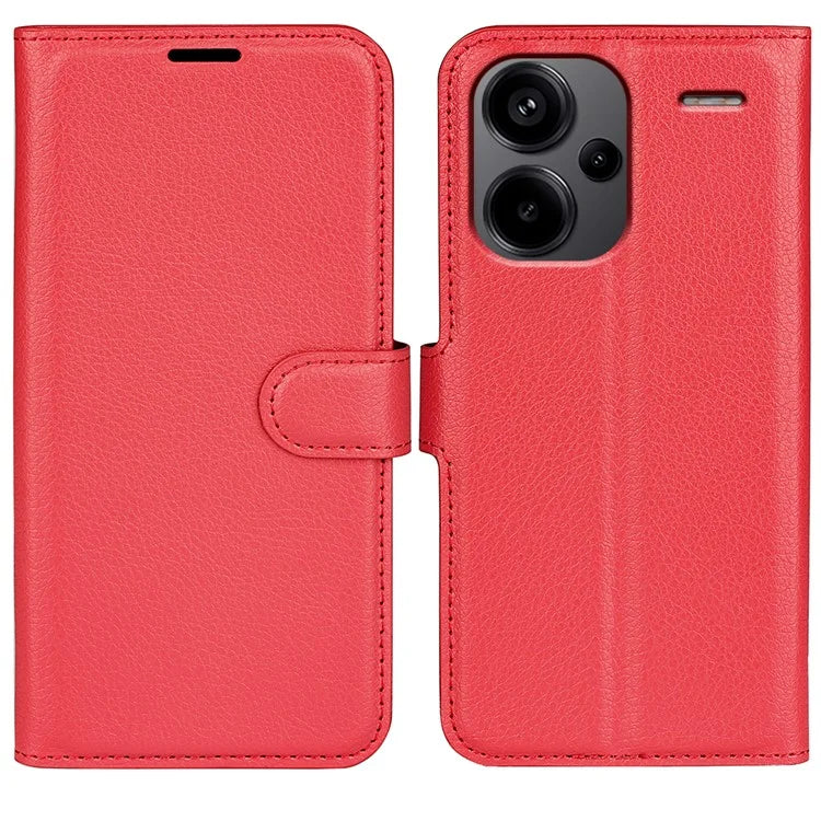 For Xiaomi Redmi Note 13 Pro+ 5G Case Litchi Texture Wallet Stand Leather Phone Shell