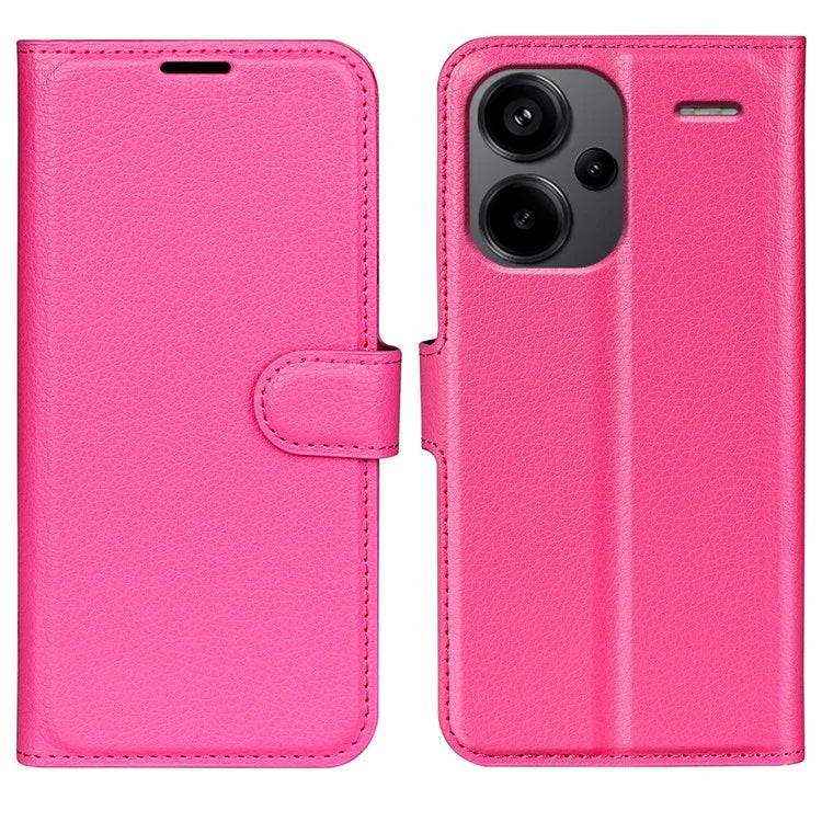 For Xiaomi Redmi Note 13 Pro+ 5G Case Litchi Texture Wallet Stand Leather Phone Shell