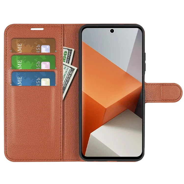 For Xiaomi Redmi Note 13 Pro+ 5G Case Litchi Texture Wallet Stand Leather Phone Shell