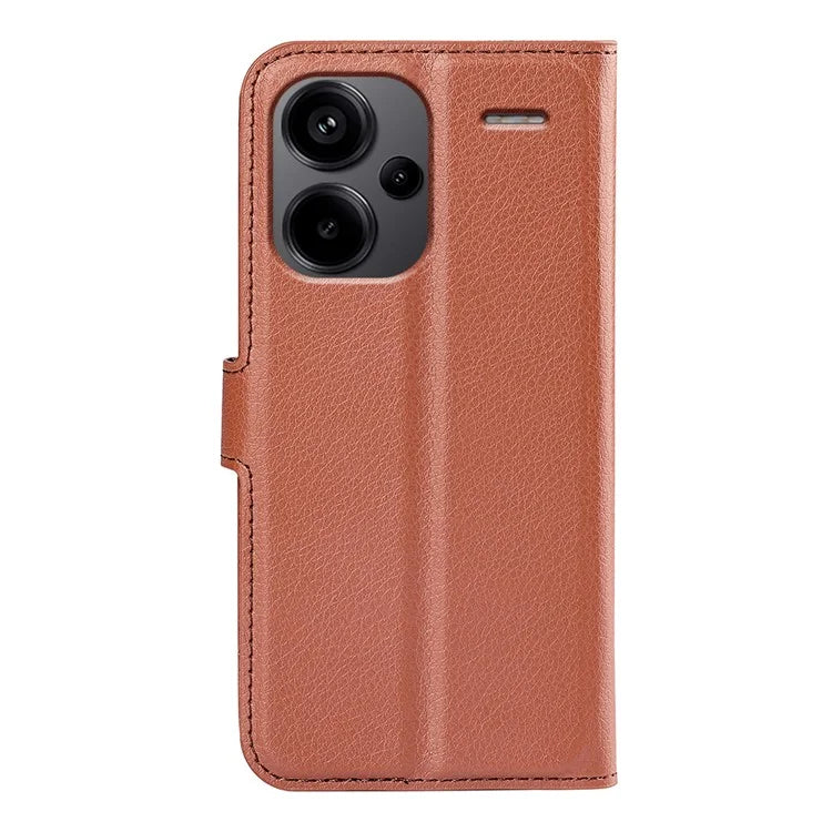 For Xiaomi Redmi Note 13 Pro+ 5G Case Litchi Texture Wallet Stand Leather Phone Shell