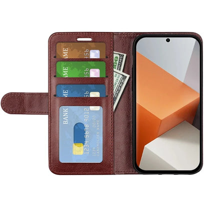 For Xiaomi Redmi Note 13 Pro+ 5G Case PU Leather Magnetic Clasp Phone Cover