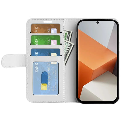 For Xiaomi Redmi Note 13 Pro+ 5G Case PU Leather Magnetic Clasp Phone Cover